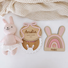 Load image into Gallery viewer, Bow Easter Bunny Plaque + Crate