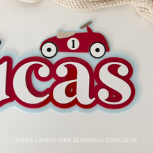 Load image into Gallery viewer, Vintage Car Name Sign