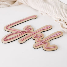 Load image into Gallery viewer, Double Layer Name Wood