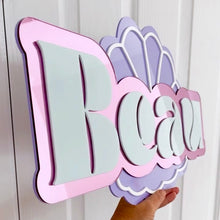 Load image into Gallery viewer, Clamshell Name Sign