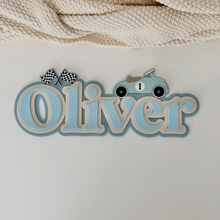 Load image into Gallery viewer, Vintage Car Name Sign