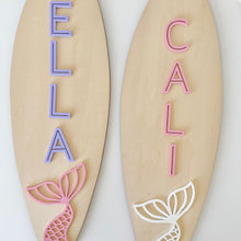 Load image into Gallery viewer, Mermaid Tail Surfboard Plaque