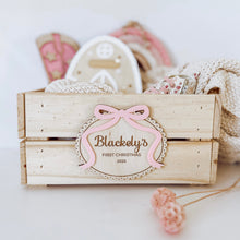 Load image into Gallery viewer, Bow Christmas Plaque Crate