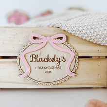 Load image into Gallery viewer, Bow Christmas Plaque Crate