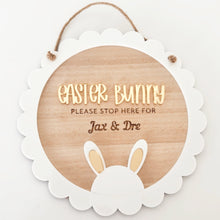 Load image into Gallery viewer, Bunny Ears Please Stop Here Plaque