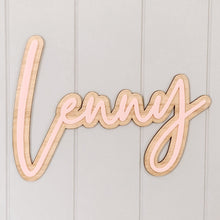 Load image into Gallery viewer, Double Layer Name Wood