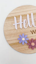 Load image into Gallery viewer, Hello World Plaque - flower