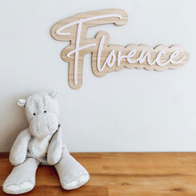 Load image into Gallery viewer, Double Layer Name Wood