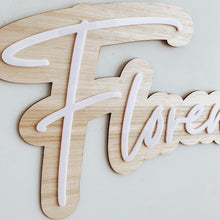 Load image into Gallery viewer, Double Layer Name Wood