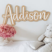 Load image into Gallery viewer, Double Layer Name Wood