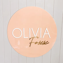 Load image into Gallery viewer, Acrylic Double Name Plaque