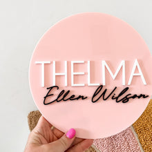 Load image into Gallery viewer, Acrylic Double Name Plaque
