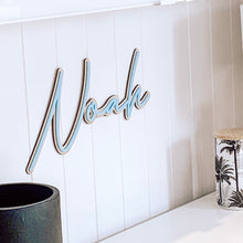 Load image into Gallery viewer, Double Layer Name Wood