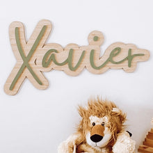 Load image into Gallery viewer, Double Layer Name Wood