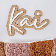 Load image into Gallery viewer, Double Layer Name Wood