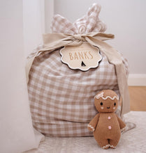 Load image into Gallery viewer, Personalised Gingham Santa Sacks
