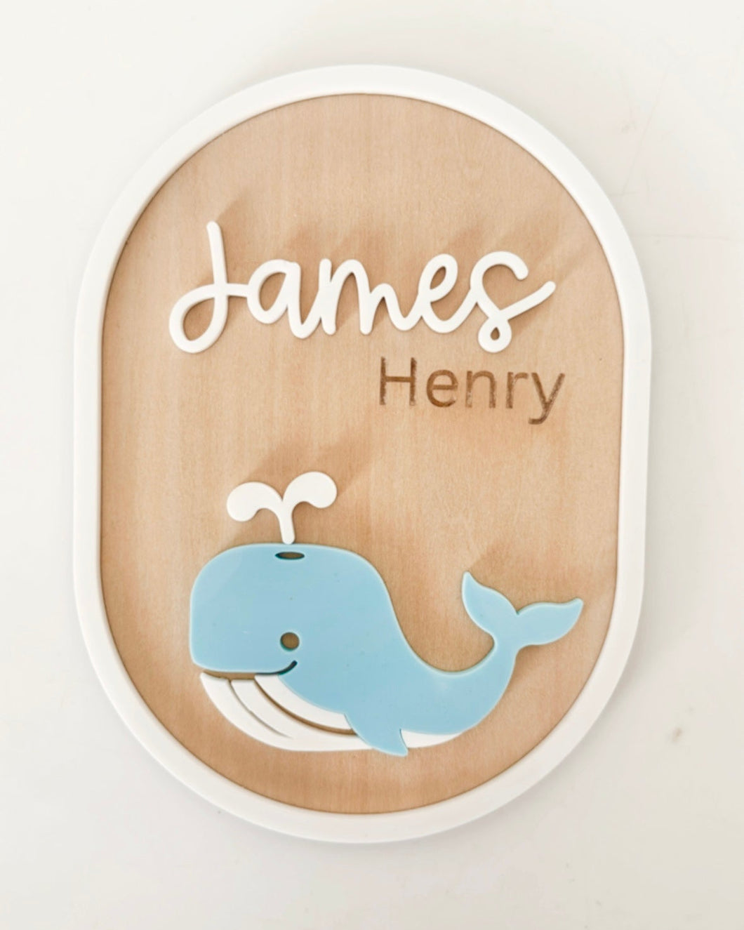 Whale Name Plaque