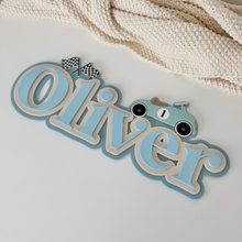 Load image into Gallery viewer, Vintage Car Name Sign
