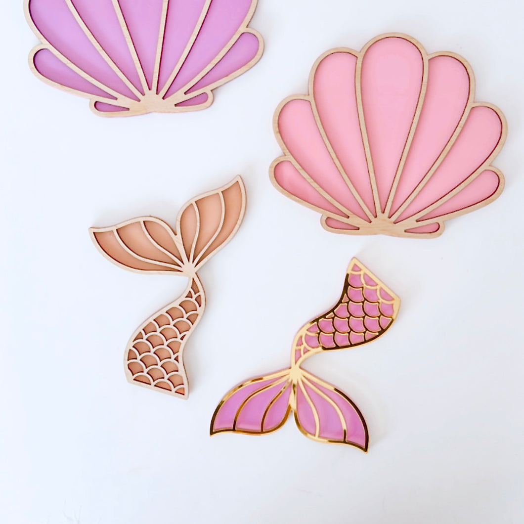 Mermaid Theme 3D Wallies