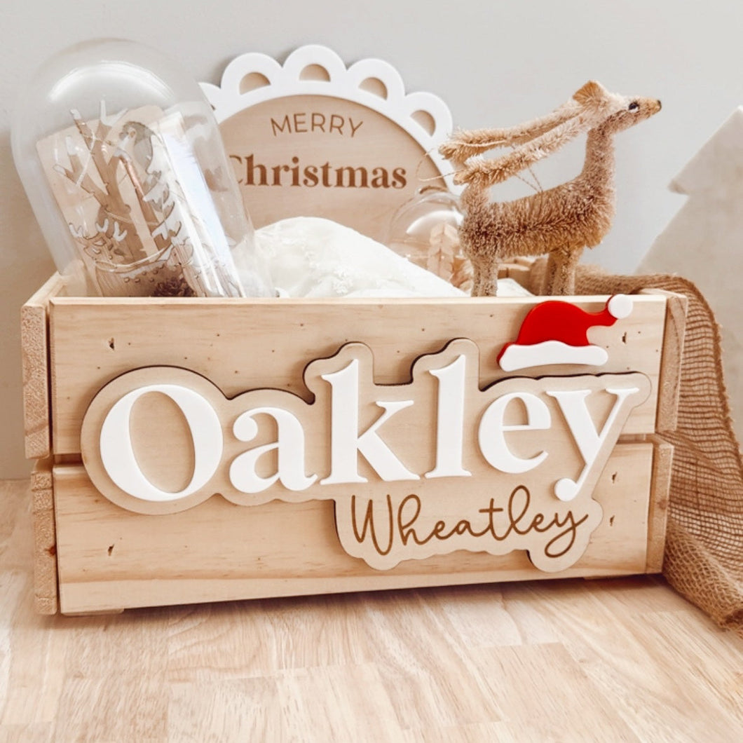 Christmas Crate - Layered Name