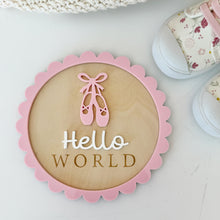 Load image into Gallery viewer, Hello World Ballet Announcement Plaque
