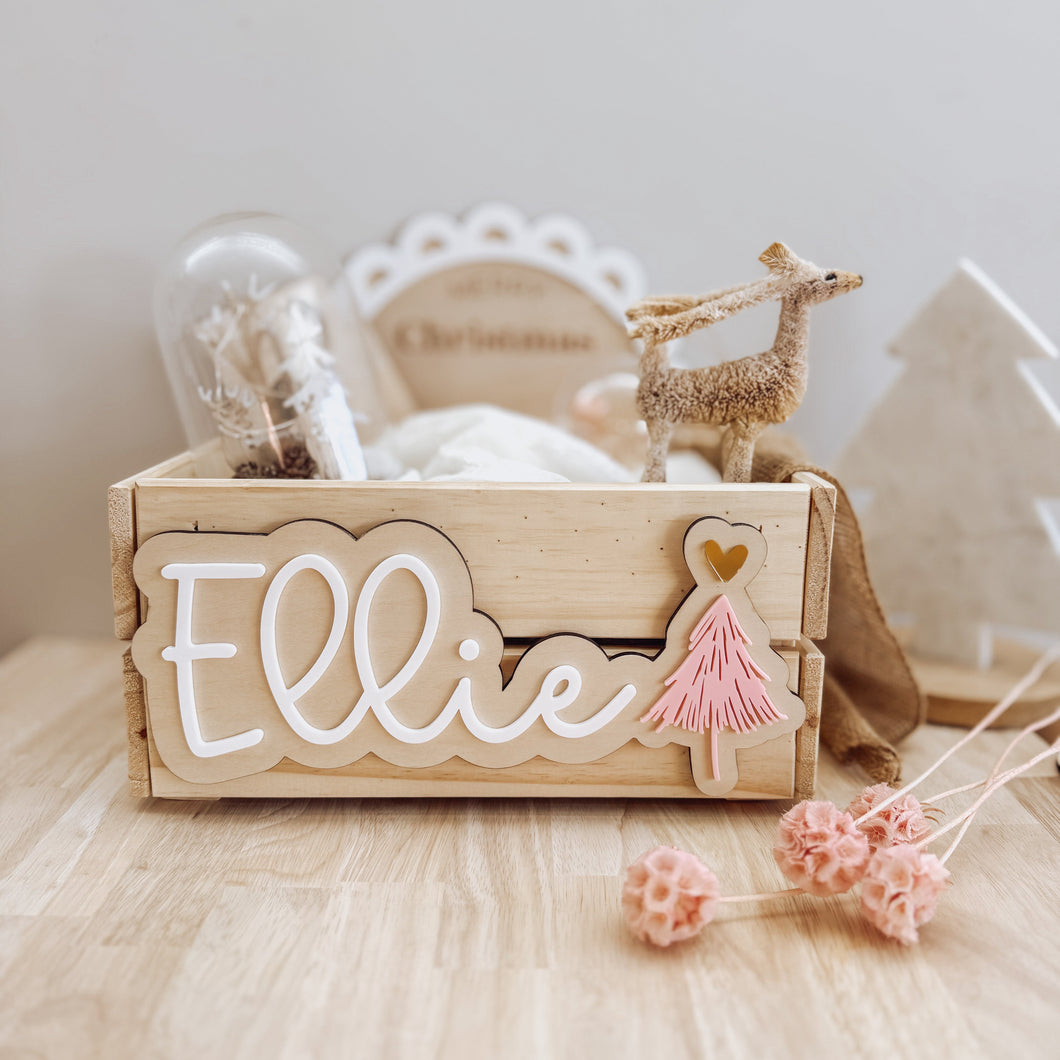 Christmas Crate - Tree Heart Design