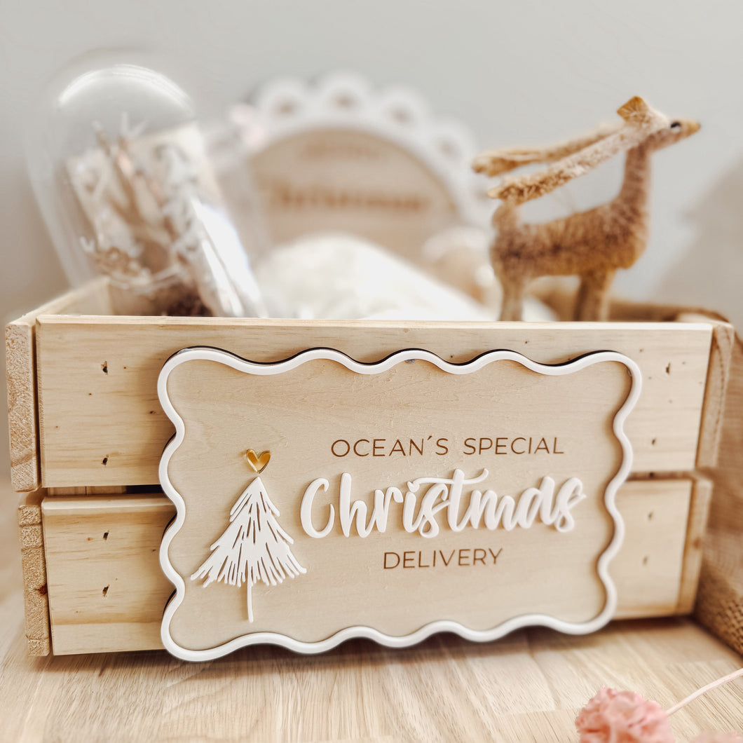 Christmas Crate - Vintage Wave Design