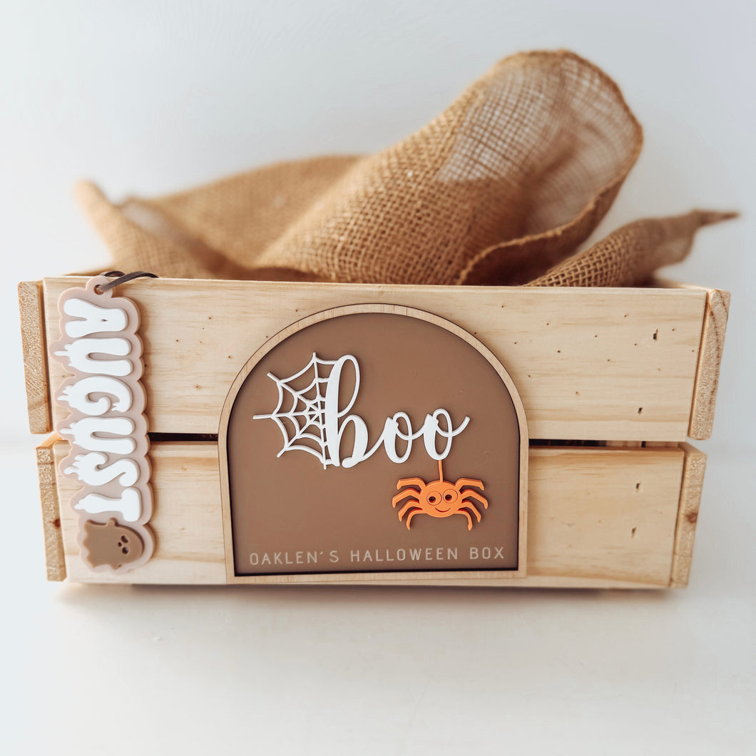Halloween Plaque & Crate