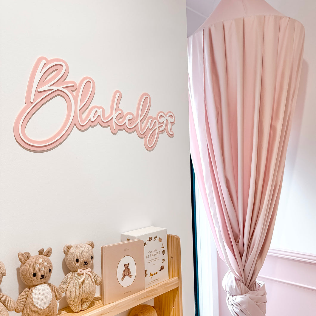 Bow Layered Name Sign