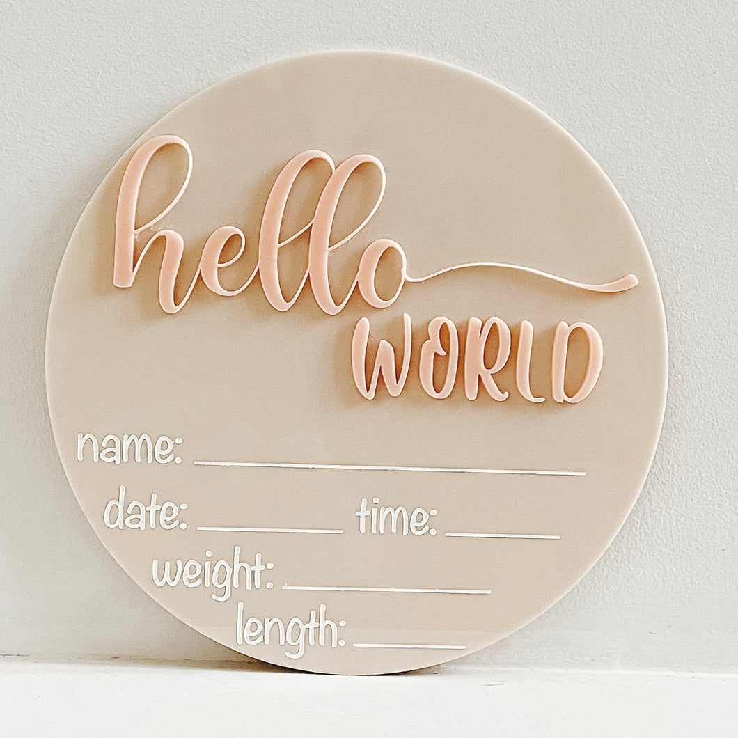 Hello World Announcement Plaque