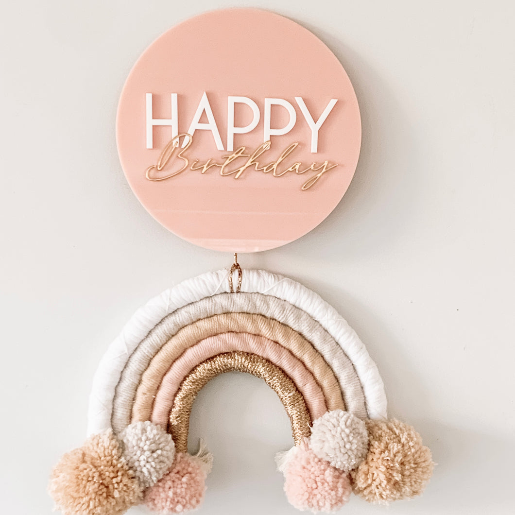 Happy Birthday Plaque