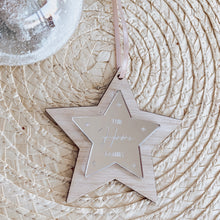Load image into Gallery viewer, Double layered Star Christmas ornament
