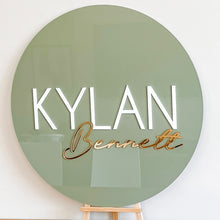 Load image into Gallery viewer, Acrylic Double Name Plaque
