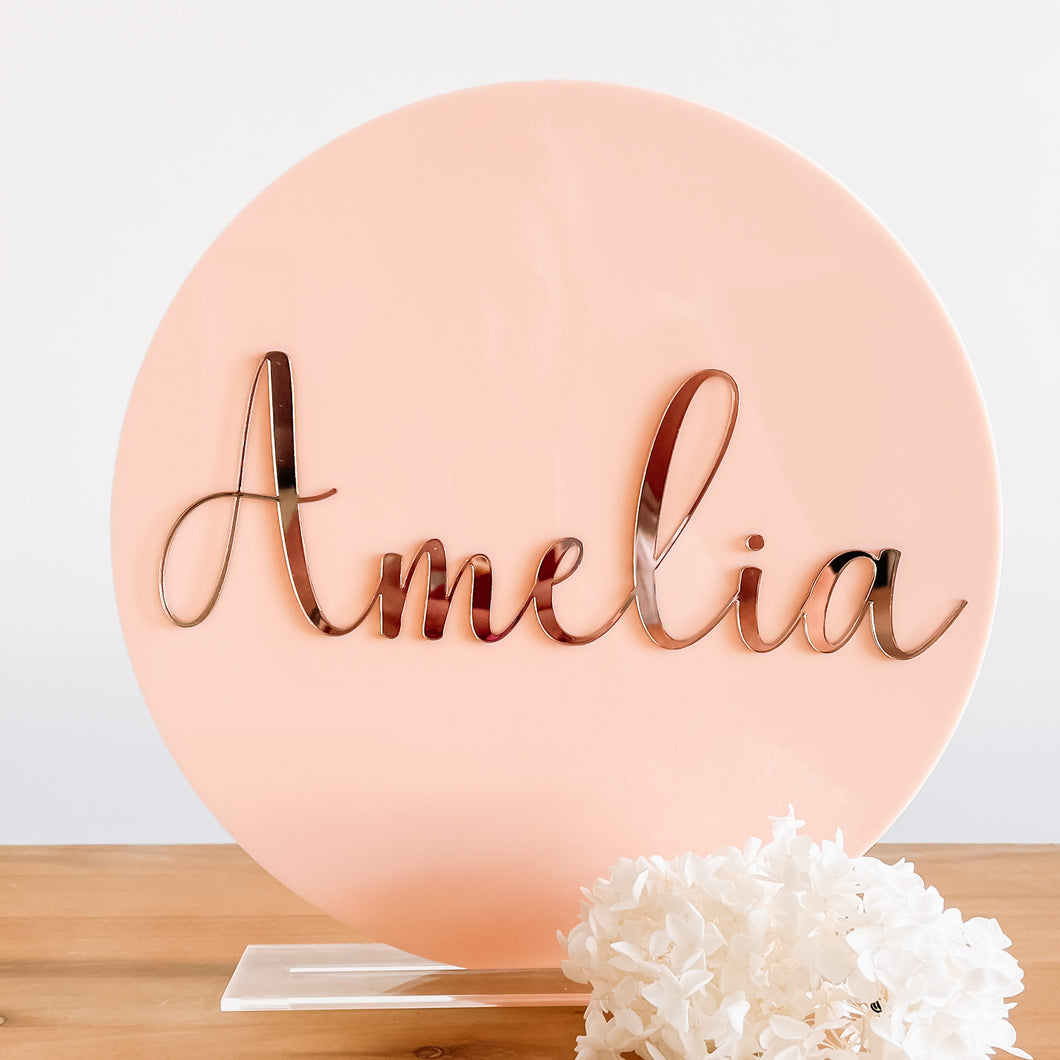 Acrylic Single Name Plaque