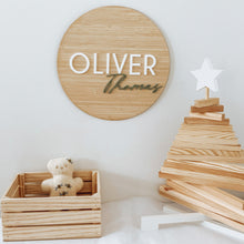 Load image into Gallery viewer, Wood Double Name Plaque
